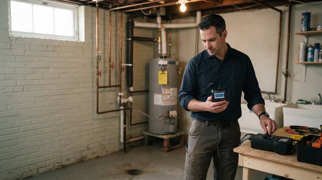 Speak with a professional technician for call leak detection Monroe Township NJ consultation